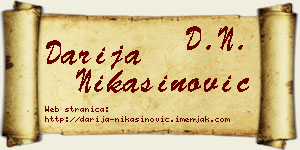 Darija Nikašinović vizit kartica